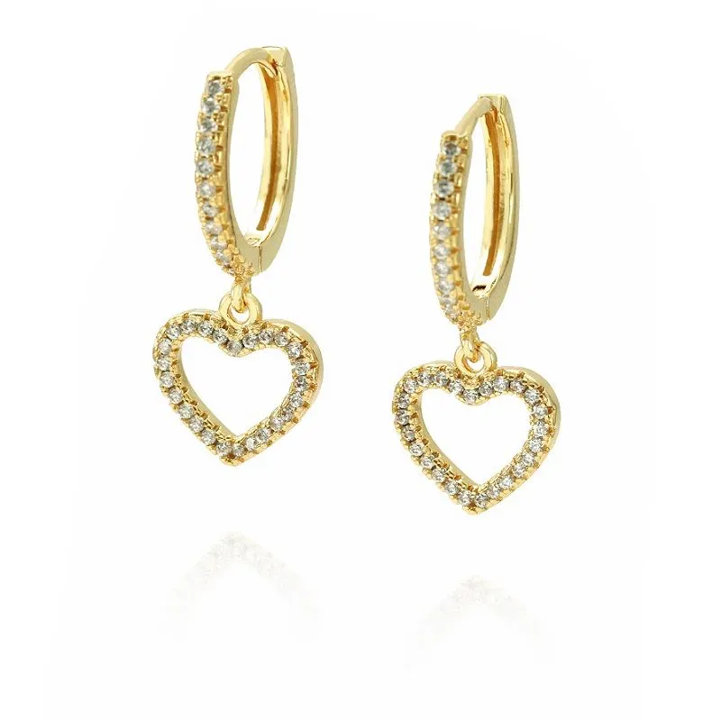 Brinco Argola Coração Prata 925