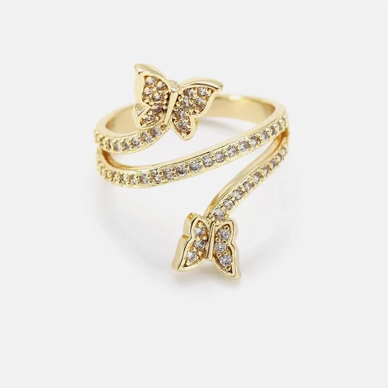 Lindo anel de animal de borboleta feito à mão