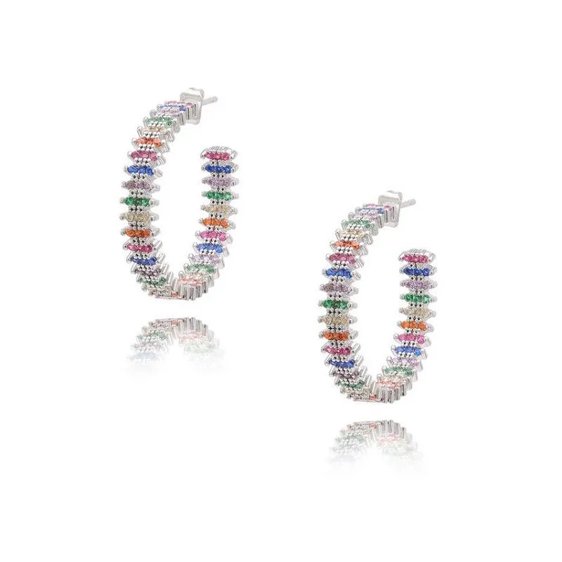 Brinco de argola colorido para mulheres