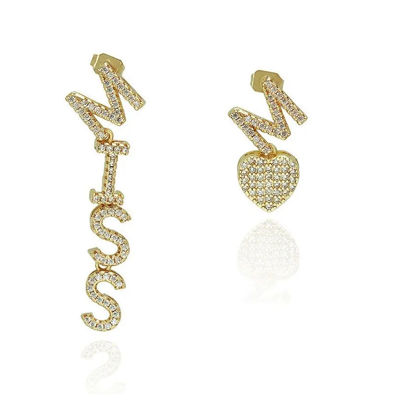 Brinco Inicial DIY Miss Letter