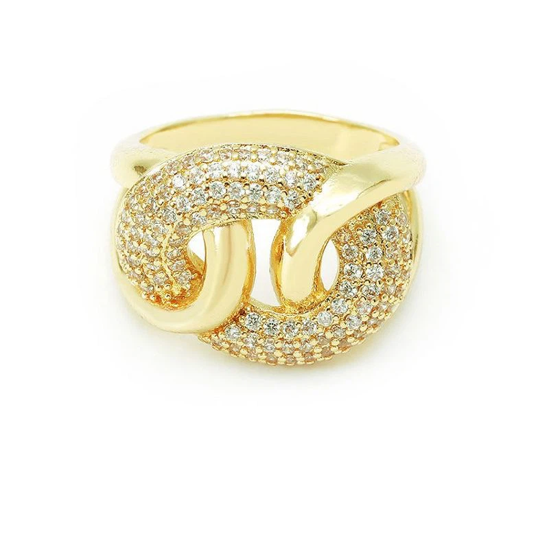 Anel de prata Pave Cz para mulheres