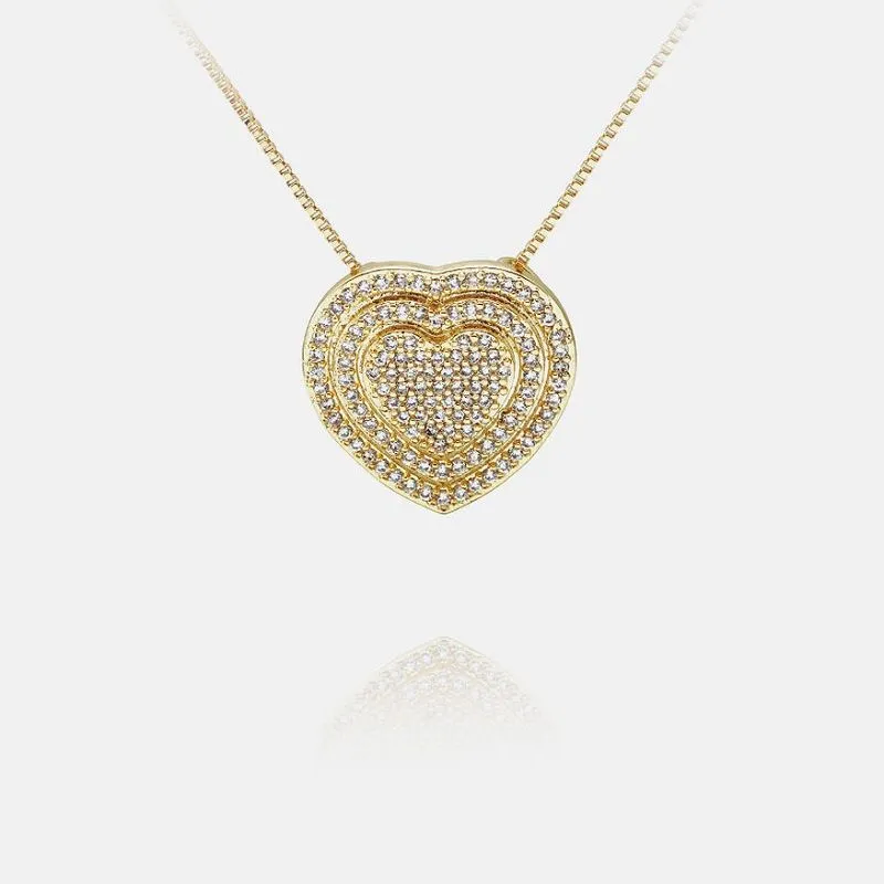 Pingente de coração de zircão exclusivo