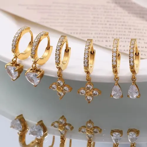 Brincos banhados a ouro 18K