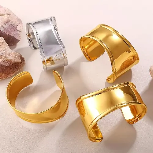 Pulseiras-de aço inoxidável estilo retrô