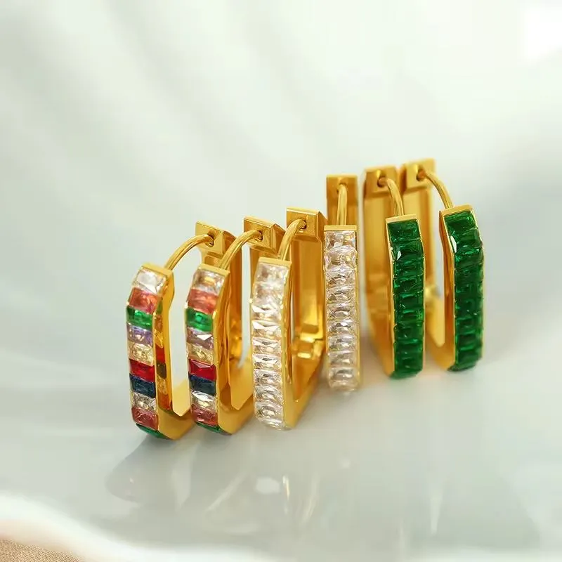 Brincos Geométricos de Aço Inoxidável